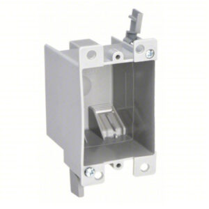 Old Work One Gang Plastic Box, 3-1/4" Deep,  with mounting ears and swing clamps