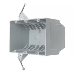 New Work Three Gang Plastic Box, 2-3/4" Deep, with captive nail mounting