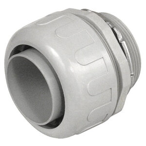 1-1/4" Straight Liquid Tight Connector-Gray - PVC